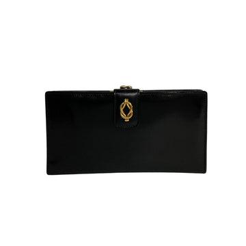 GUCCI Old  Hardware Calf Leather Long Wallet Black 27058
