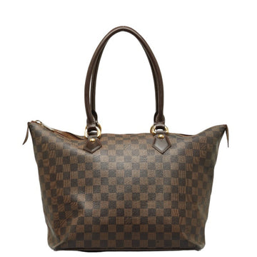 LOUIS VUITTON Damier Saleya MM Handbag Tote Bag N51188 Brown PVC Leather Women's
