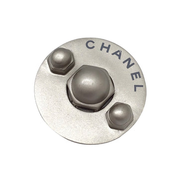 CHANEL Brooch Nut Motif 99P Silver Color Accessory Clothes Ladies Men's Unisex
