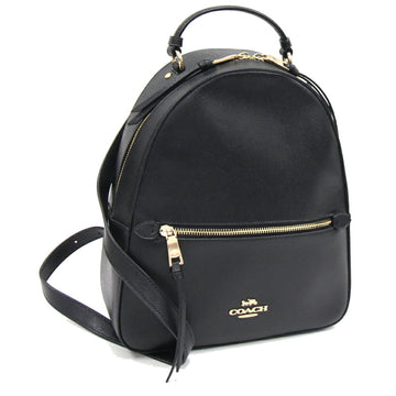 COACH Backpack F76624 Black Leather Women's