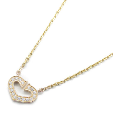 CARTIER C Heart Diamond Necklace Necklace Clear K18PG[Rose Gold] Clear