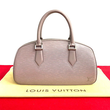 LOUIS VUITTON Epi Line Jasmine Leather Handbag Boston Bag Purple Lilac 75502