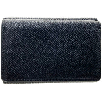 BURBERRY Wallet Trifold Leather Black  Compact NN-13144