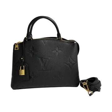 LOUIS VUITTON Monogram Empreinte Petit Palais PM Leather 2way Handbag Shoulder Bag Black 48095
