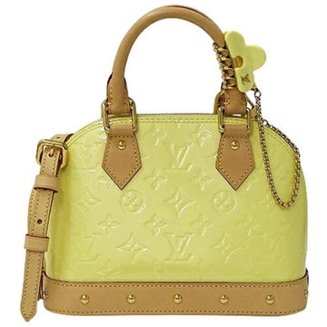 LOUIS VUITTON Bag LV Remix Monogram Vernis Women's Handbag Shoulder 2way Alma BB Chic Yellow M24063 Compact