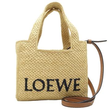LOEWE Shoulder Bag  Font A685V46X01 2Way Raffia Natural 450282