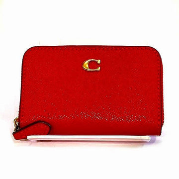 COACH C6723 Red Leather Wallet & Coin Case for Women