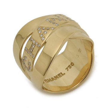 CHANELFinished  Bourdeaux Ring, K18YG Yellow Gold, Diamond, Size 11, #51
