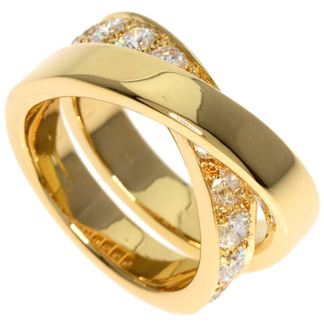 CARTIER Paris Ring Diamond #46 K18 Yellow Gold Women's