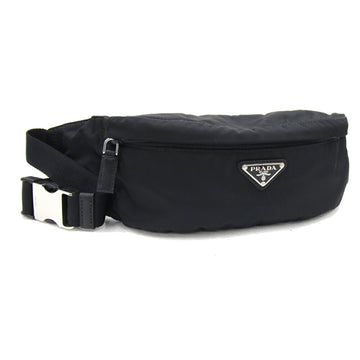 PRADA Waist Bag 2VL034 Black Nylon Body Pouch Belt Ladies Men