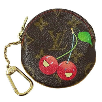 LOUIS VUITTON Wallet Monogram Cherry Ladies Brand Coin Case Portomone Long M95043 Takashi Murakami Collaboration Brown
