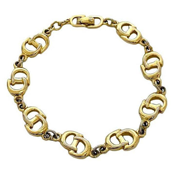 CHRISTIAN DIOR Chain Bracelet Gold ec-20022 GP Women's Retro