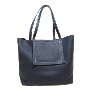 HERMES Cover Serie 46 Tote Bag Navy Taurillon Clemence leather