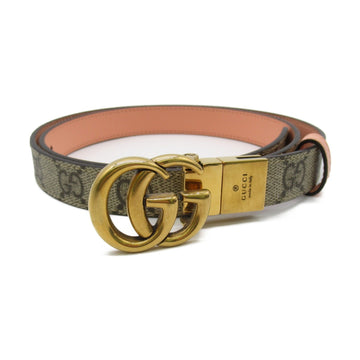 GUCCI GG Marmont reversible belt Beige Pink GG Supreme Canvas 65941892TIC995285