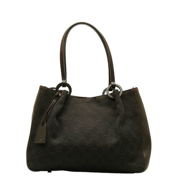 GUCCI GG canvas handbag tote bag 101919 brown leather ladies