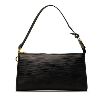 LOUIS VUITTON Epi Pochette Accessory Pouch Handbag M52942 Noir Black Leather Women's