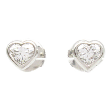 CARTIER heart diamond pierced earrings Pierced earrings Clear Pt950Platinum Clear