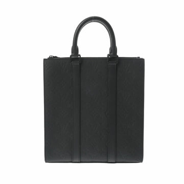 LOUIS VUITTON Monogram Sac Plaque Black M59960 Unisex Taurillon Leather Handbag