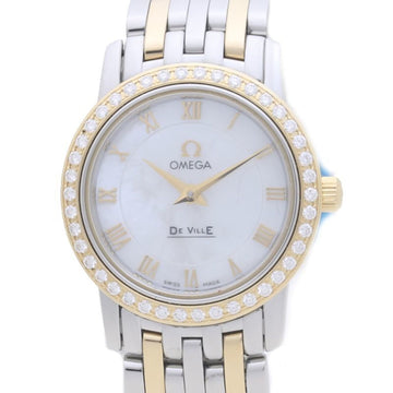 OMEGA De Ville Prestige 4375.71.00 Bezel Diamond K18YG Yellow Gold x Stainless Steel Ladies 39386 Watch