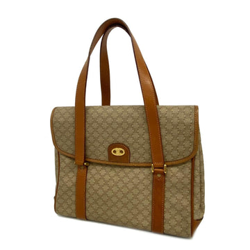 CELINE handbag macadam leather brown beige ladies