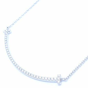 TIFFANY&Co.  T Smile Necklace Diamond Small K18WG White Gold 291754