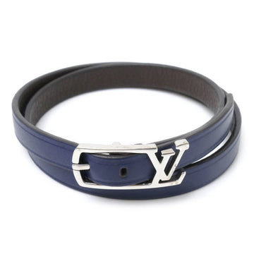 LOUIS VUITTON Leather Bracelet Neogram M6259 21 41.5-43.5cm Double Wrap Unisex