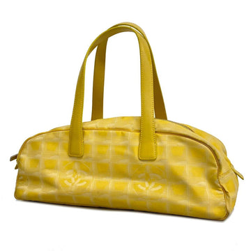 CHANEL handbag New Travel Nylon Yellow Champagne Ladies