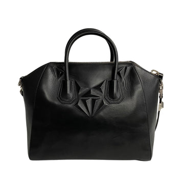 GIVENCHY Antigona metal fittings leather 2way handbag tote bag shoulder black 19890 754j754-19890