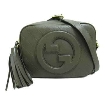 GUCCI Blondie Shoulder Bag Brown leather 742360