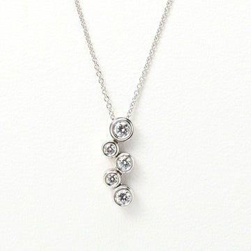 TIFFANY & Co. Bubble Pendant Necklace Pt950 Diamond 5P 41cm L-155555