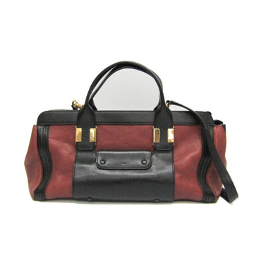 Chloe Alice Women's Leather Handbag,Shoulder Bag Black,Red Brown