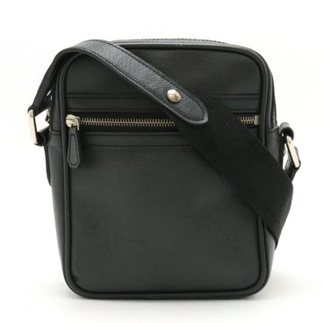 LOUIS VUITTON Taiga Dimitri Shoulder Bag Leather Ardoise Black M32462