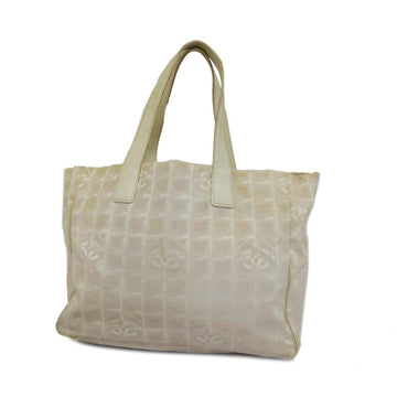 CHANEL Tote Bag New Travel Nylon White Women's