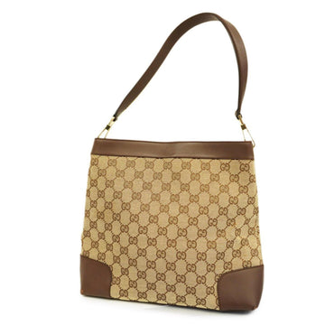 GUCCI Shoulder Bag GG Canvas 001 4231 Leather Brown Champagne Women's