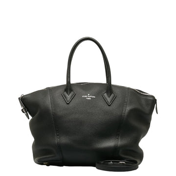 LOUIS VUITTON Parnassus Lockit PM Handbag Shoulder Bag M50028 Black Leather Women's