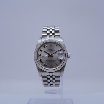 ROLEX Automatic Datejust 78274 Watch Gold Stainless Steel Silver Ladies