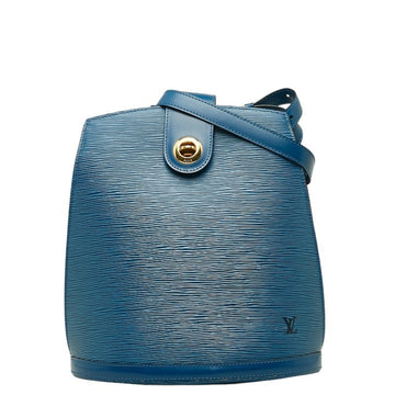 LOUIS VUITTON Epi Cluny Shoulder Bag M52255 Toledo Blue Leather Women's