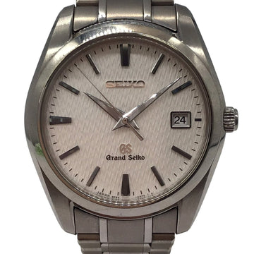 GRAND SEIKO GS SBGX067 Quartz Titanium Silver White Date Change Wristwatch Watch Men's