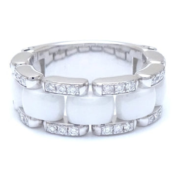 CHANEL Ultra Ring Diamond #51 K18WG White Gold x Ceramic 291737
