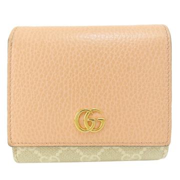 GUCCI 598587 Double G GG Supreme Bi-fold Wallet Leather/PVC Women's