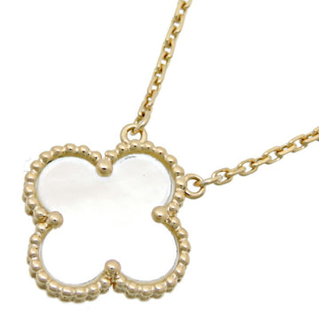 VAN CLEEF & ARPELS Alhambra White Mother of Pearl Women's Necklace VCAR5900 750 Yellow Gold