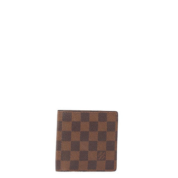 LOUIS VUITTON Damier Porte Bifold Wallet Carte Credit Monet Compact N61665 Brown PVC Leather Women's
