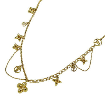 LOUIS VUITTON Necklace Women's Brand Collier Blooming Gold M64855 OB0197 LV Circle Monogram Flower
