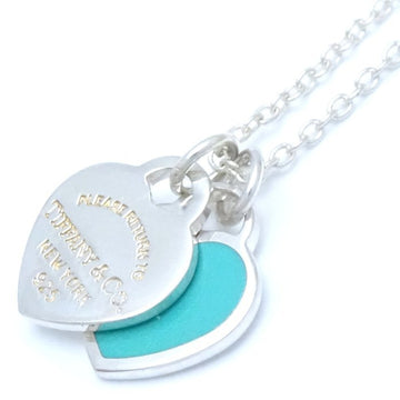 TIFFANY&Co.  Return to Double Heart Tag Necklace Blue Silver 925 291652