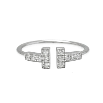 TIFFANY T Wire Ring White Gold [18K] Fashion Diamond Band Ring Silver
