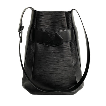 LOUIS VUITTON Sac de Porte Epi Line Leather Shoulder Bag Sacoche Crossbody Noir 320-1