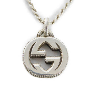 GUCCI Necklace Interlocking G Double Pendant Top Current Screw Chain GG Ag925 Silver 479219 J8400 8106 Women's