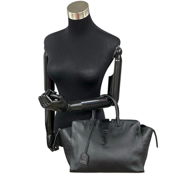 YVES SAINT LAURENT YSL Downtown Cabas Leather 2way Handbag Shoulder Bag 22126