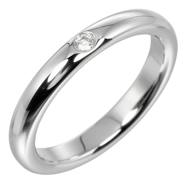 TIFFANY & Co. Stacking Band Size 7 Ring, Pt950 Platinum, 1P Diamond, Approx. 4.76g I132124003