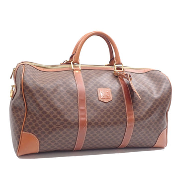 CELINE Boston Bag Women's Brown PVC Leather Hand Macadam A6047068